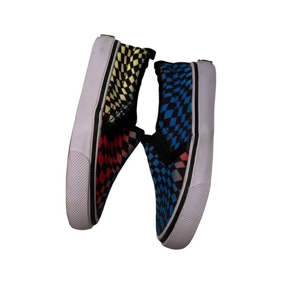 Tommy Bahama toddler lip on multicolor checkered sneakers size 8 - Picture 2 of 11